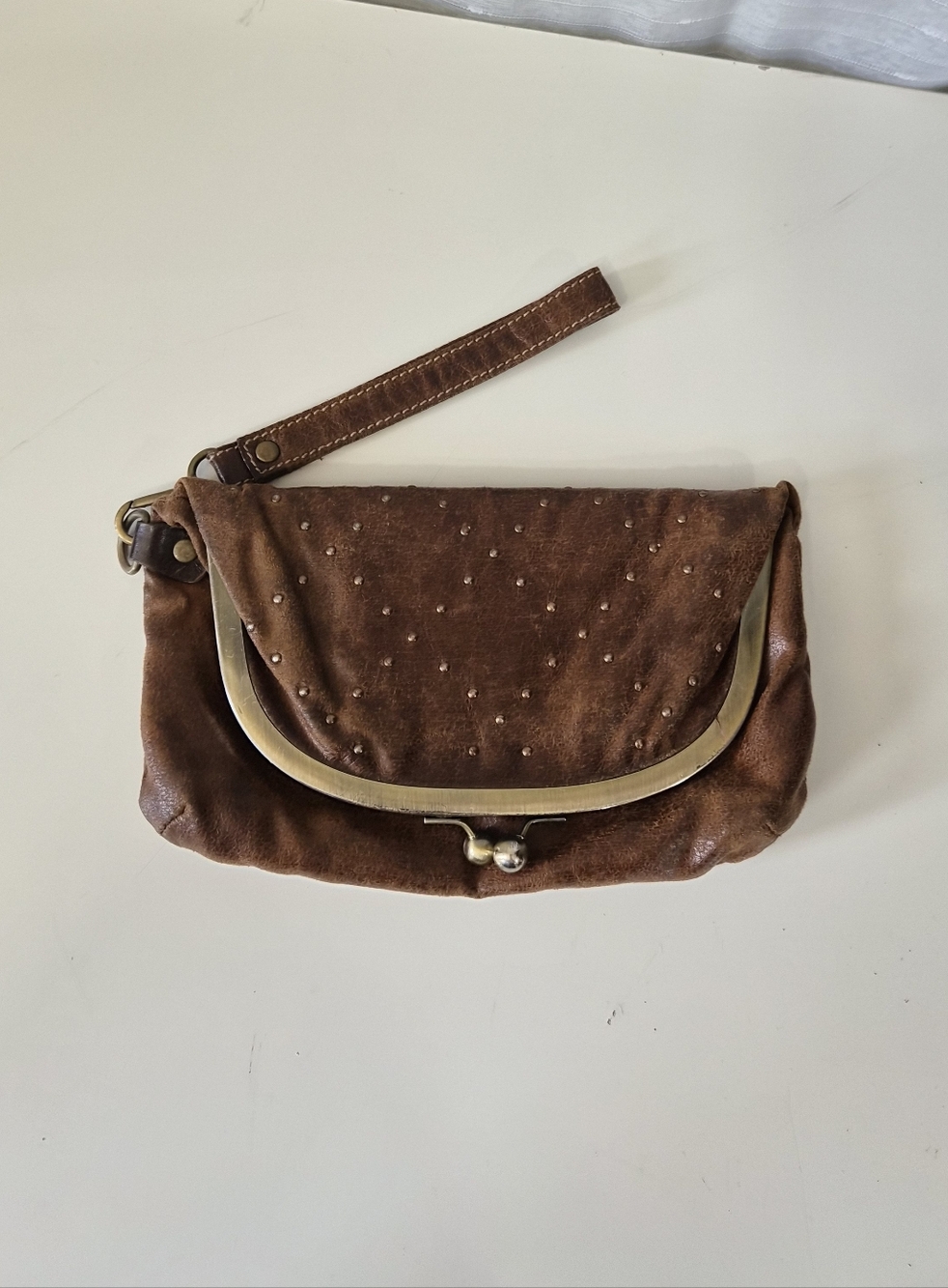 RAMPAGE Leather Fold Over Clutch Bag